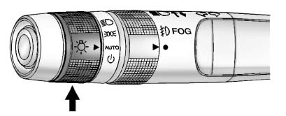 Chevrolet Equinox: Initial Drive Information. The exterior lamp control is on the turn signal lever.
