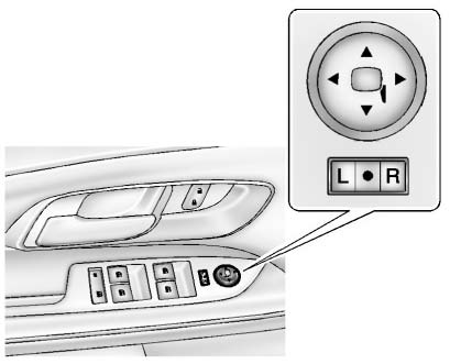 Chevrolet Equinox: Exterior Mirrors. To adjust the mirrors: