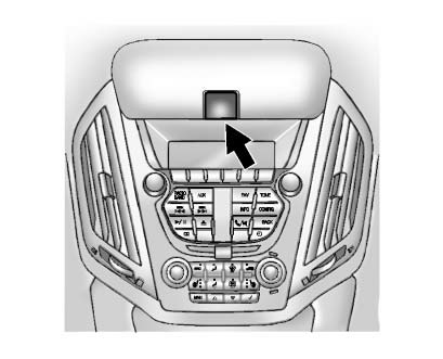 Chevrolet Equinox: Storage. There may be a storage compartment on the instrument panel. Pull the handle to