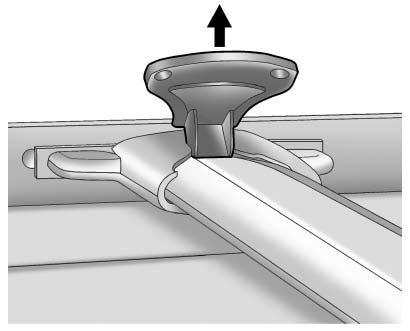 Chevrolet Equinox: Roof Rack System. Lift the lever to release and move the cross rail.