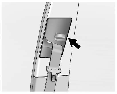 Chevrolet Equinox: Safety Belts. Move the height adjuster up to the desired position by pushing up on the height