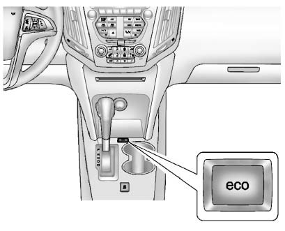 Chevrolet Equinox: Automatic Transmission. Press the “eco” (economy) button by the shift lever to turn this feature on or