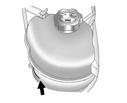 Chevrolet Equinox: Vehicle Checks. 3. Fill the coolant surge tank with the proper DEX-COOL coolant mixture, to the