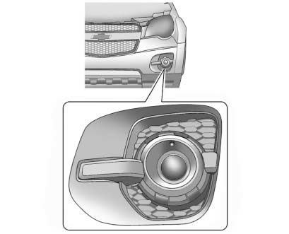 Chevrolet Equinox: Bulb Replacement. 1. Locate the fog lamp assembly under the front fascia.
