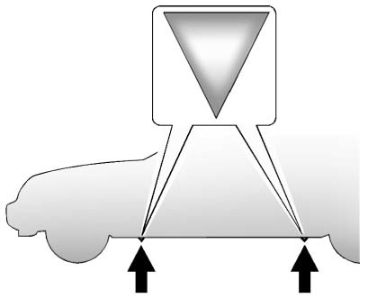 Chevrolet Equinox: Wheels and Tires. 4. Position the jack lift head at the jack location nearest the flat tire.